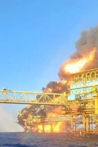 Incêndio na Plataforma da Petrobras